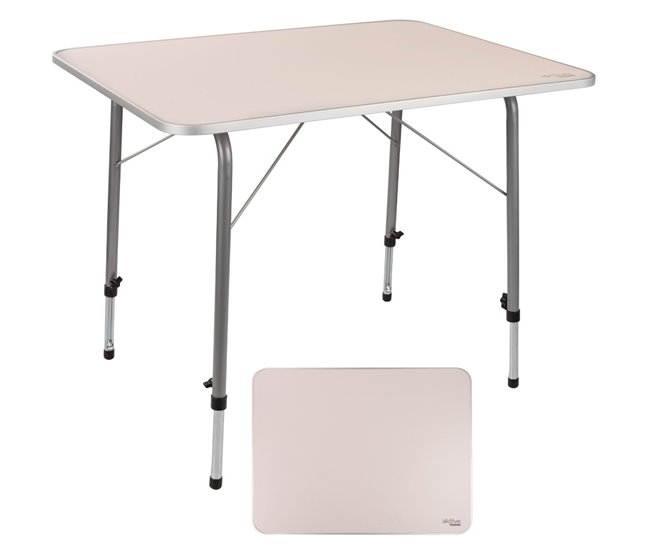 Mesa camping plegable altura regulable Aktive Camping Blanco