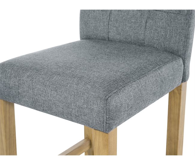 Beliani Silla de bar MADISON Gris