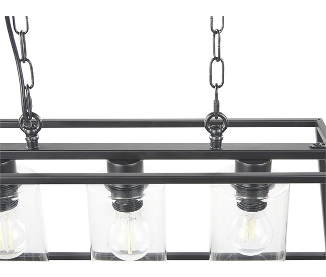 Beliani Lámpara colgante MUGER Negro