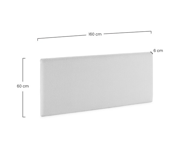 Cabecero Niebla tela borreguito 160 Beige