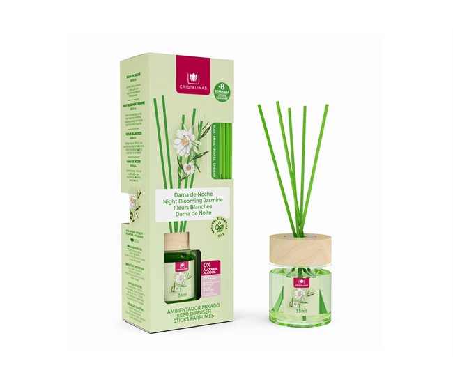 Ambientador mikado hogar AZAHAR y MANDARINA 35ml Verde