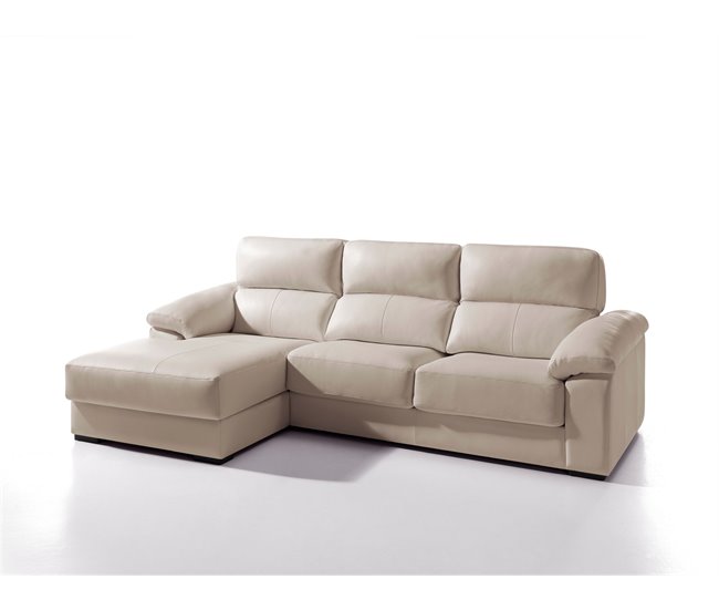 Chaise longue piel WILLY Beige