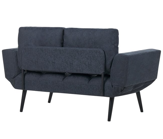 Beliani Sofá de 2 plazas Poliéster BREKKE Azul