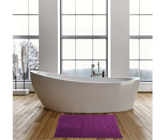 Alfombra De Baño MSV "Chenille" 60x40 Chocolate