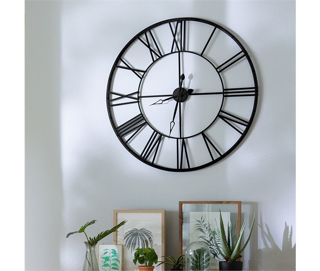Reloj De Metal Negro Vintage Negro