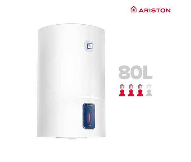 Termo eléctrico, Ariston, Lydos R 80 litros, Vertical Blanco Brillo