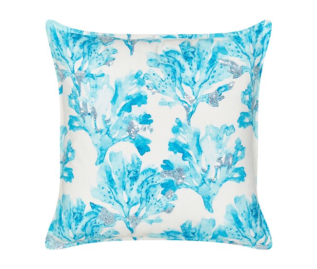 Beliani Cojín decorativo ROCKWEED Blanco