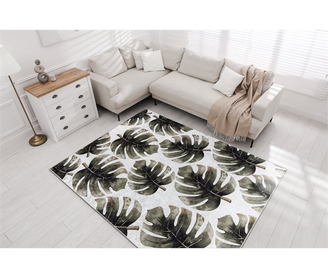 Alfombra lavable MIRO 52102.801 Hojas de monstera 120x170 Verde