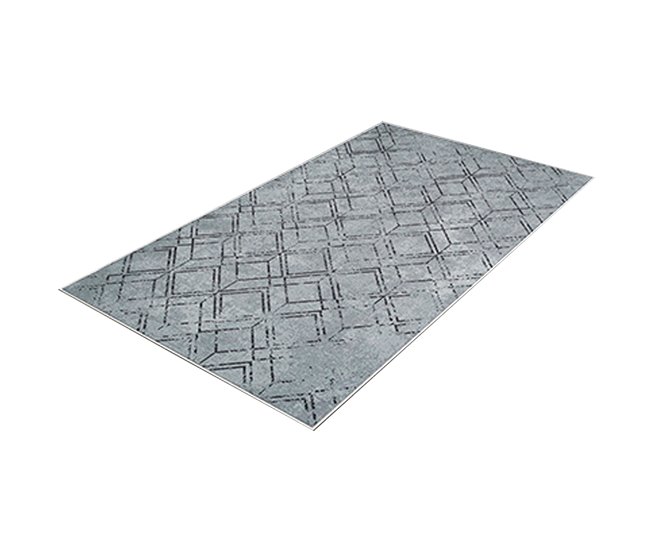 Alfombra De Poliéster 200x100 Gris Oscuro