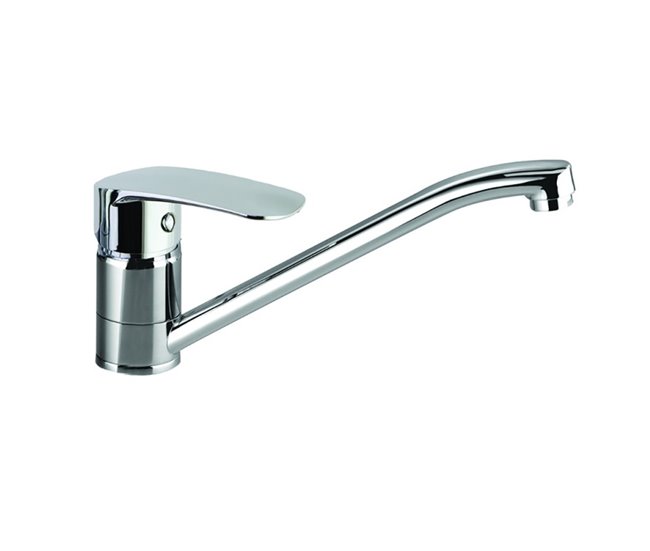 Grifo de Fregadero de Cocina Monomando con Caño Bajo Cromo