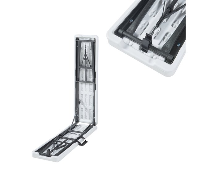 Banco plegable Ljusnarsberg para 4 personas metal/plástico Blanco