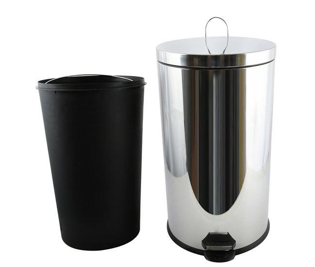 Cubo De Basura Plateado