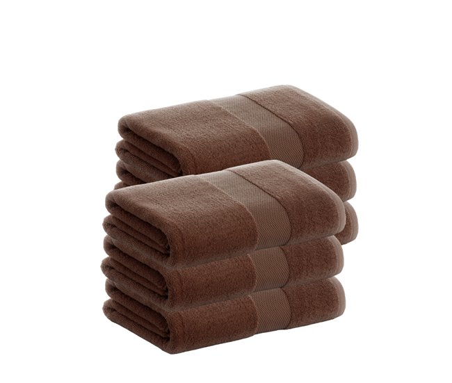 Pack 6 Toallas Tocador Marron