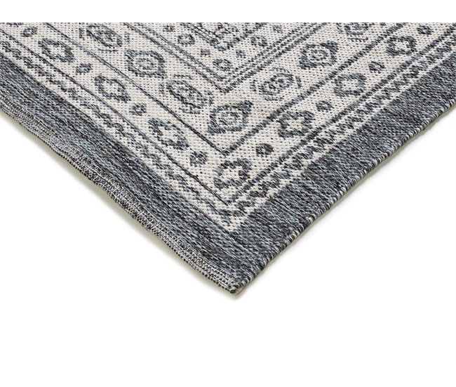 Alfombra étnica kilim con flecos CHANDIA - ATTICGO 120x170 Azul