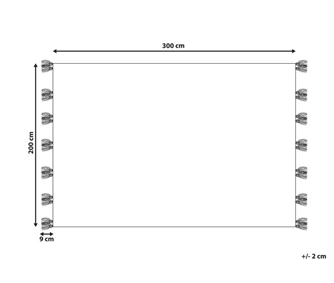 Beliani Alfombra de pelo corto ARATASHEN 200x300 Gris