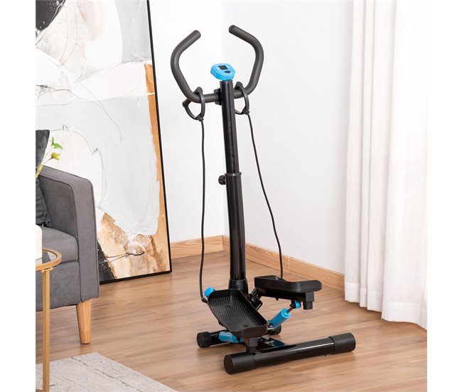 Máquina de Step Acero, ABS HOMCOM, deportes y ocio - fitness Negro