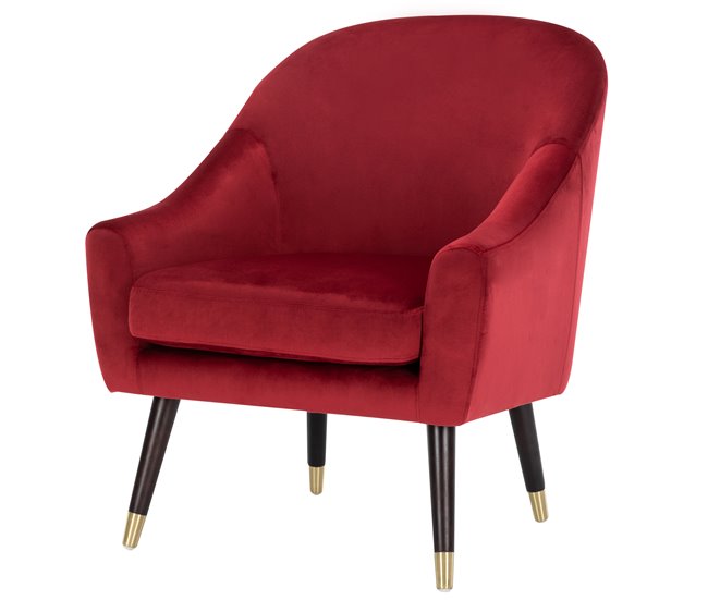 Sillón Decorativo RETRO color rojo Rojo