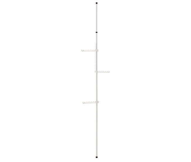 Perchero telescópico Havneby Ajustable Metal/Plástico Blanco