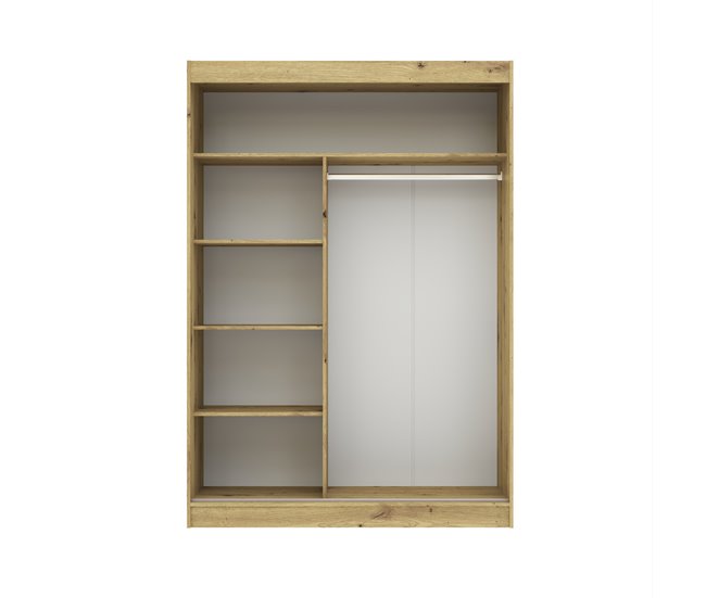 Armario TOUCH II puertas correderas con espejo 150x215cm Roble