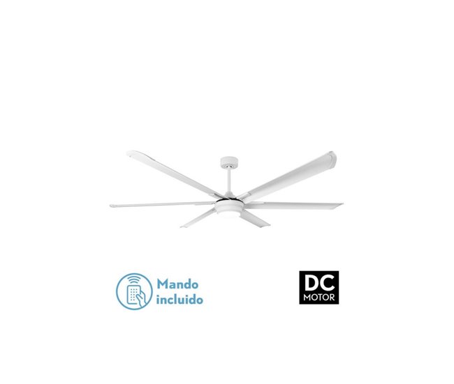 Ventilador De Techo Metal Serie Marea Blanco