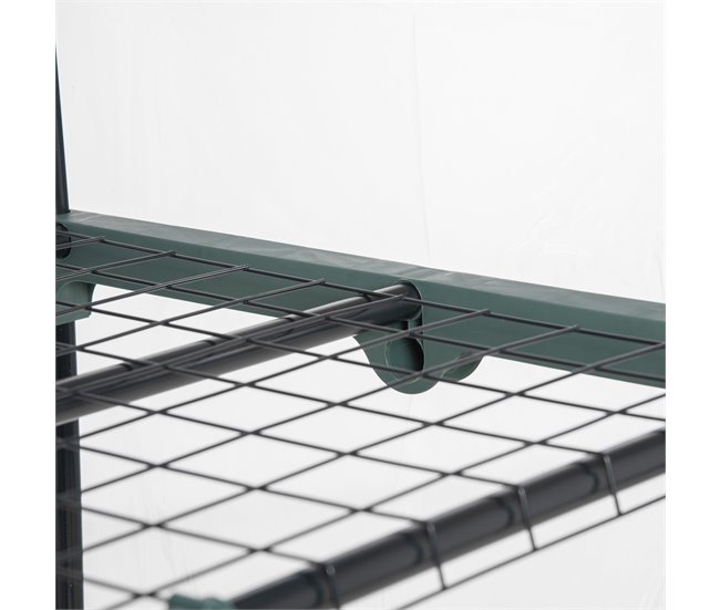 Invernadero de Jardín Acero, PVC Outsunny Transparente