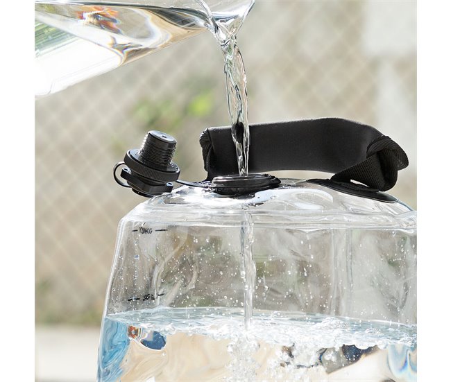 Pesa Rusa de Agua para Entrenamiento Fitness con Guía de Ejercicios Negro