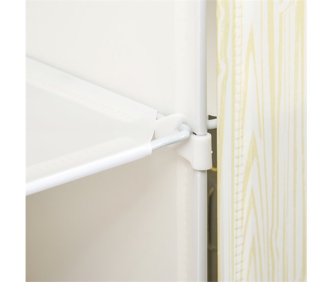 Armario Modular PP, Acero HOMCOM, hogar - muebles de dormitorio Natural/ Blanco