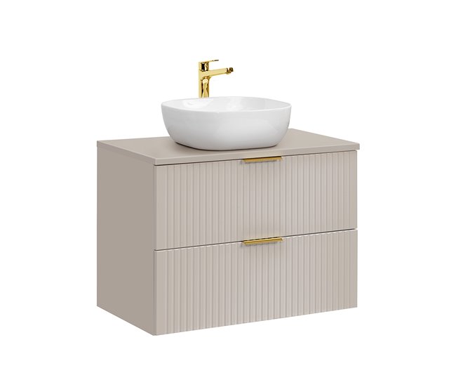Conjunto mueble lavabo individual y columna Adriel Beige