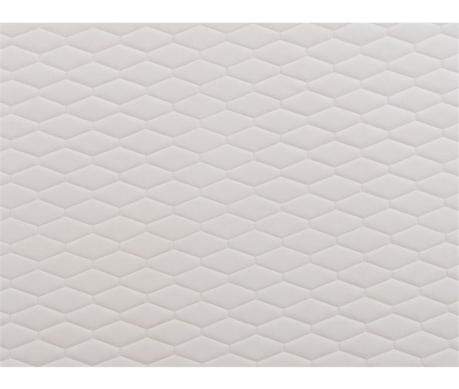 Beliani Cama con somier Terciopelo BAYONNE 171x212 Blanco/ Beige