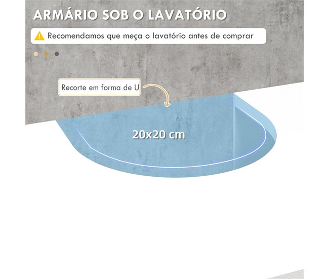 Armario de Baño MDF kleankin, hogar - baño Blanco
