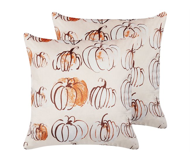 Beliani Cojín decorativo CUCURBITA Beige
