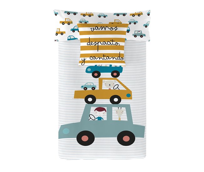 FUNDA NÓRDICA REVERSIBLE COCHES A 