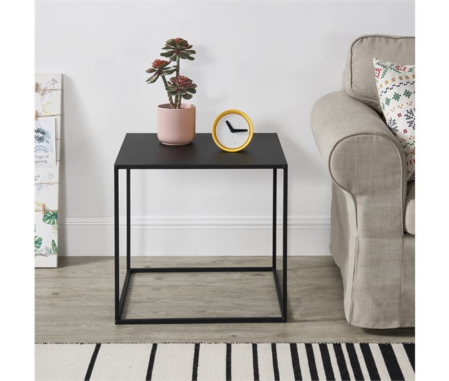 Mesa Consola Russafa metal robusta Negro