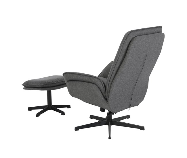 Sillón decorativo rotativo SARA color gris Gris