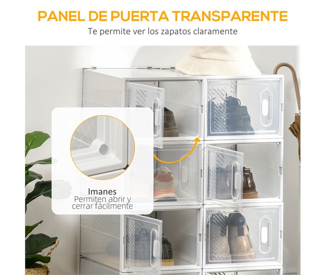 Armario Modular PP HOMCOM, hogar - muebles de recibidor 28 Blanco