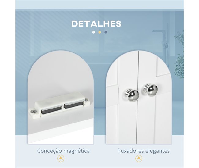 Armario de Pared MDF kleankin, hogar - baño Blanco