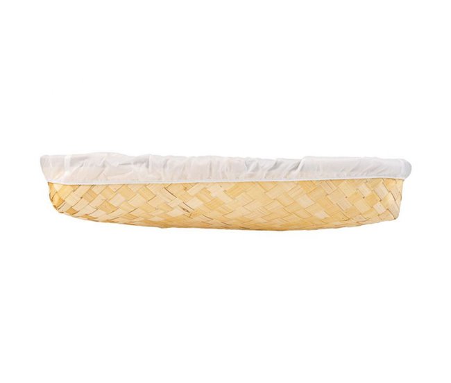 Bandeja de bambú forrada Blanco