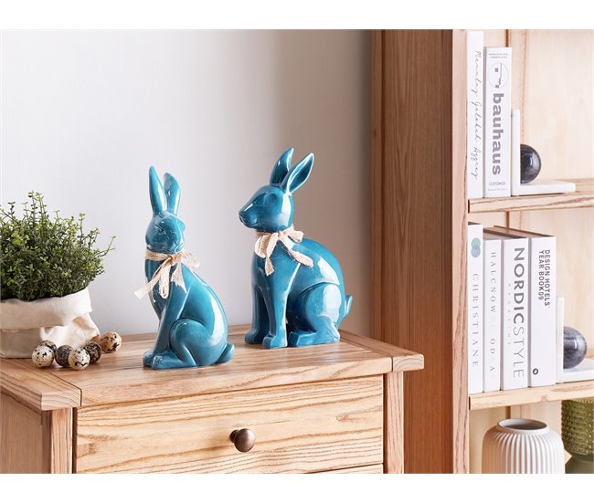 Beliani Figura decorativa JAMBLES Azul
