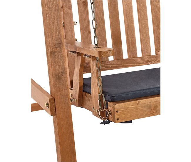 Beliani Columpio FIBBIALLA Gris/ Madera