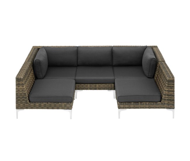 Pieza modular para conjunto de ratán Marron