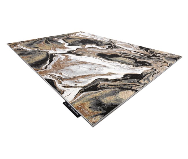 Alfombra DE LUXE moderna 622 Abstracción - Structural 180x270 Crema