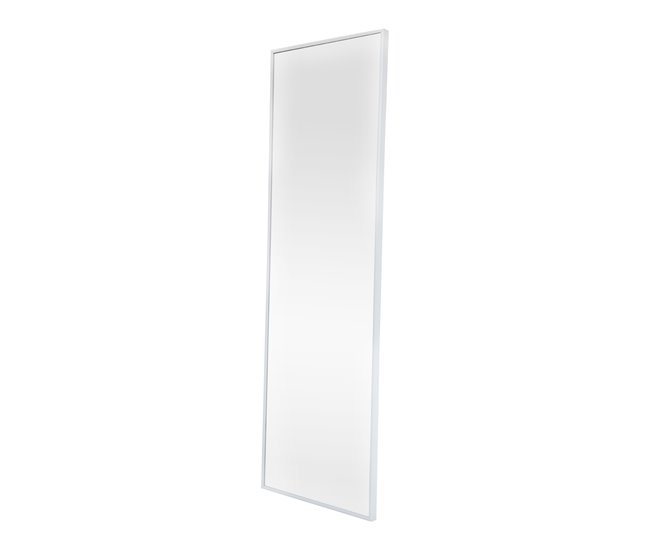 Espejo para puerta Lesina con 2 ganchos aluminio 37x2 Blanco