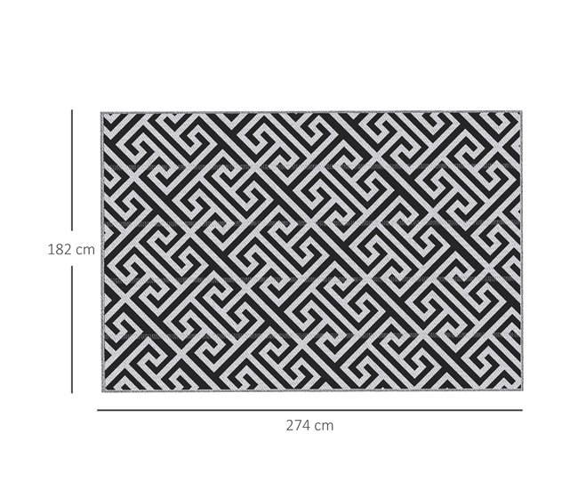 Alfombra de Exterior Polipropileno Outsunny Multicolor