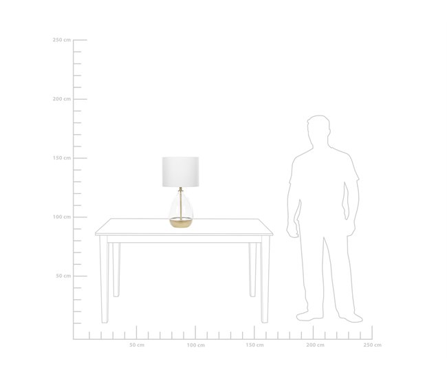 Beliani Lámpara de mesa OKARI Blanco