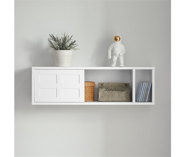 Perchero de pared con 2 puertas y 1 compartimento FHK18-W SoBuy Blanco