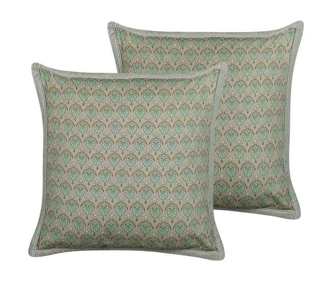 Beliani Cojín decorativo PICTUS Verde