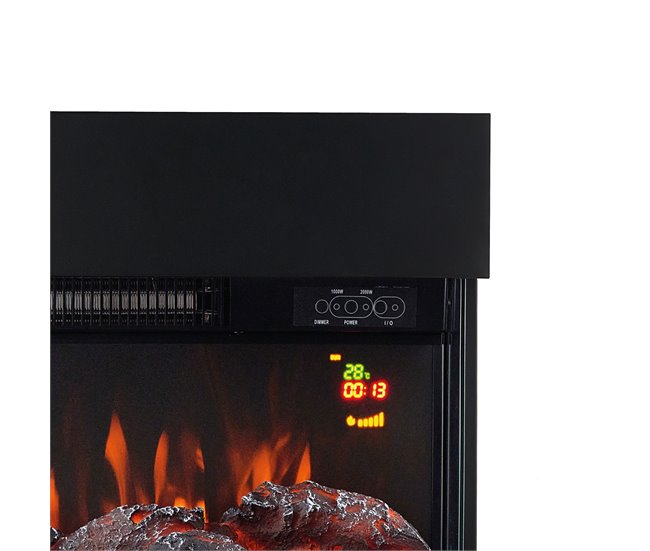 KAMINIO Eléctrica Chimenea HENRI - Estufa de Chimenea Eléctrica Negro
