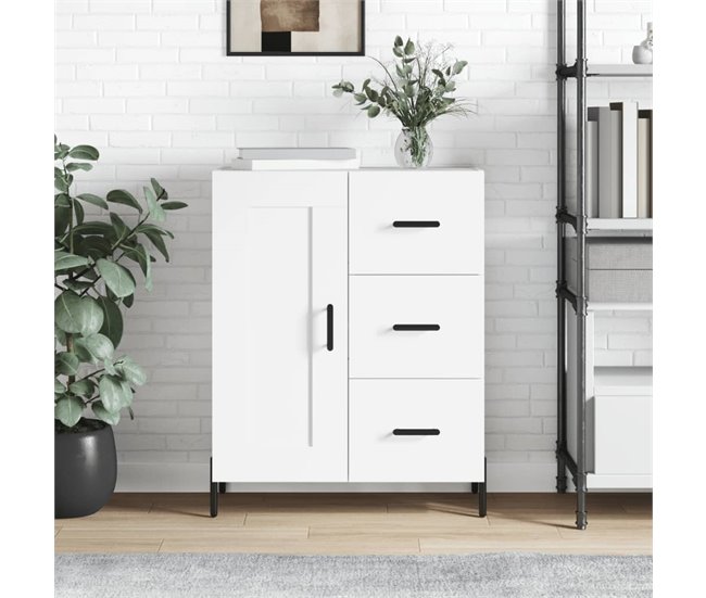 Aparador de madera de ingeniería 69 Blanco