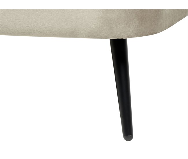 Beliani Chaise longue izquierdo Terciopelo ALLIER Beige
