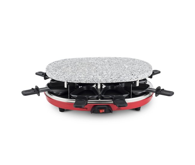 Raclette grill 8 Personas 4 En 1 Rp412 H.koenig Negro/ Rojo